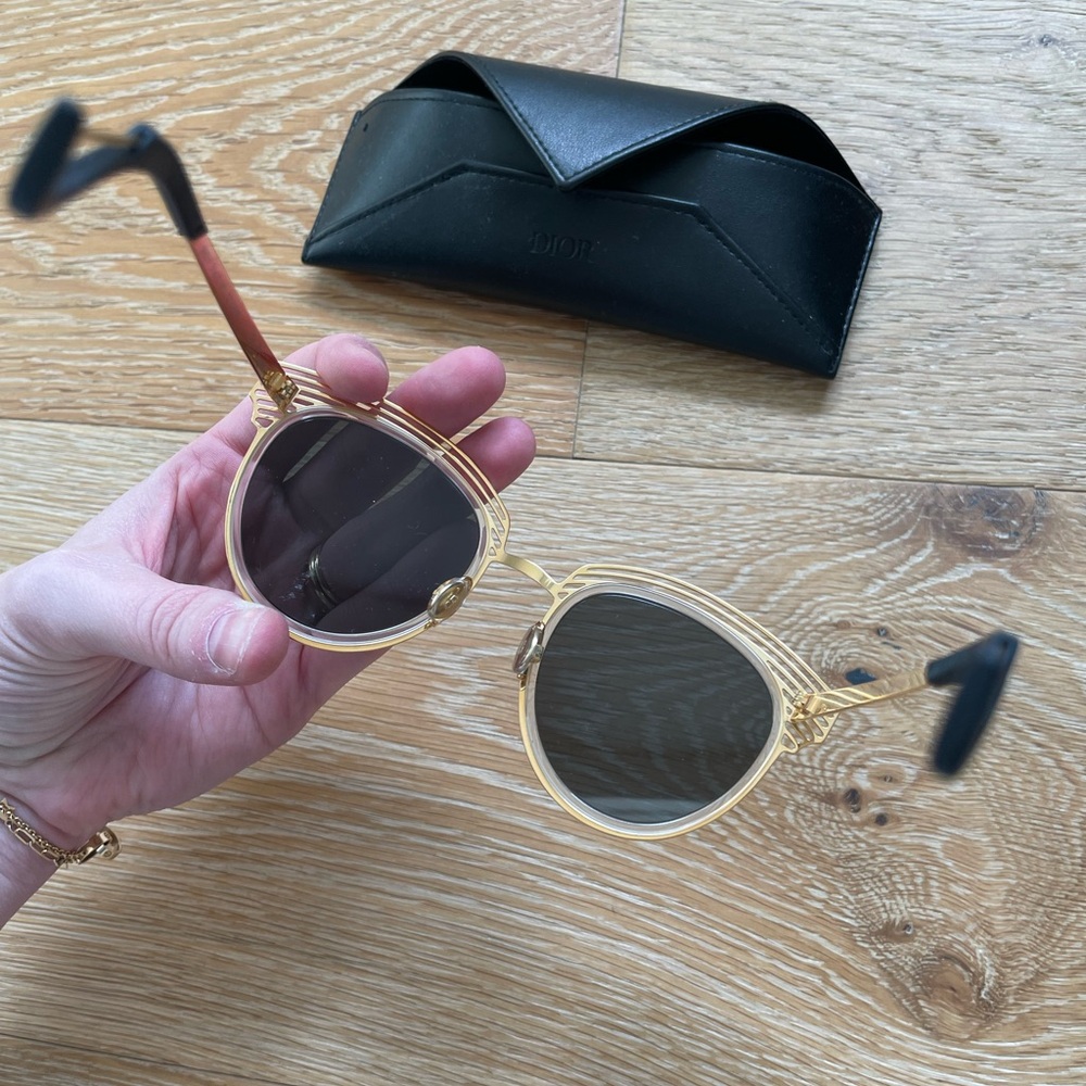 Dior • Enigme 51mm Gold Sunglasses - Picture 7 of 12